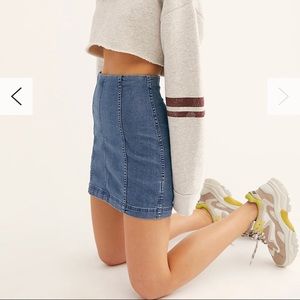 Free people denim skirt
